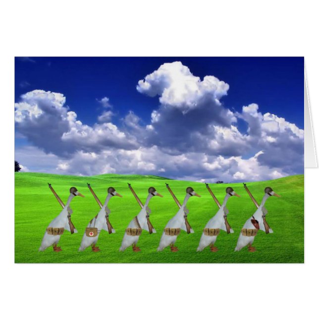 Cartão Pato corredor humorístico (Frente Horizontal)