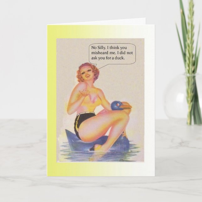 Cartão Pato de aniversário (Frente)