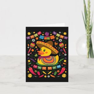 Cartão Pato de borracha cinco de mayo