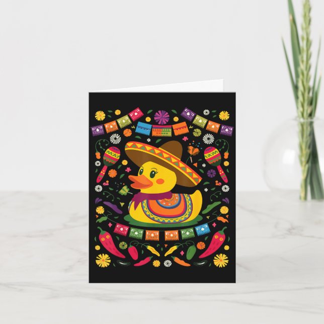 Cartão Pato de borracha cinco de mayo (Frente)