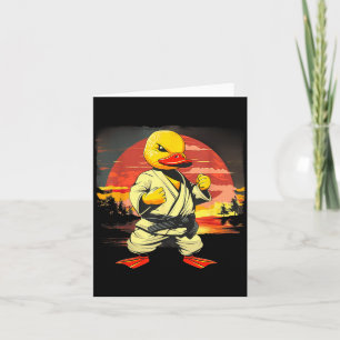 Cartão Pato de Borracha de Caratê Animal Mma Taekwondo Ji