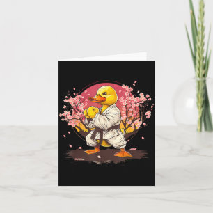 Cartão Pato de Borracha de Karatê Animal Mma Taekwondo Ji