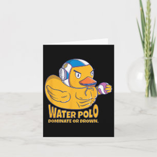 Cartão Pato De Borracha De Polo Água Domina Ou Afoga-Se E