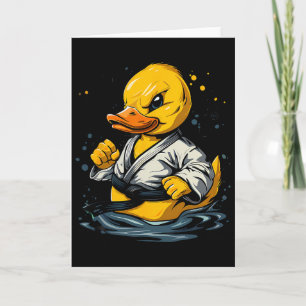Cartão Pato de borracha de Taekwondo Kickboxing Animal Ji