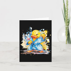 Cartão Pato de Borracha de Taekwondo Kickboxing Animal Ji
