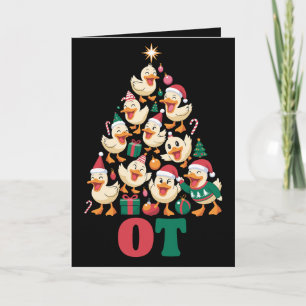 Cartão Pato de Natal Árvore OT Terapia Ocupacional Papai