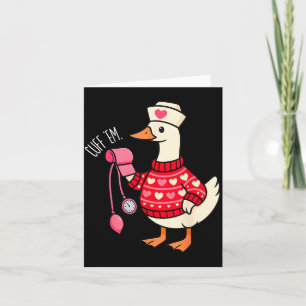 Cartão Pato Enfermeira Boba do Dia dos Namorados Er Cna L