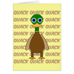 Cartão pato engraçado