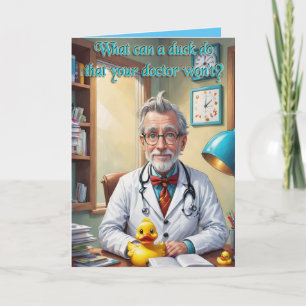 Cartão Pato engraçado de cartas