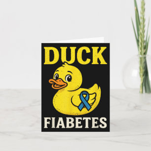 Cartão Pato Fiabetes - Pato Engraçado de Conscientização