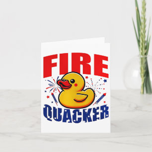 Cartão Pato Firequacker Patriótico Engraçado Independênci