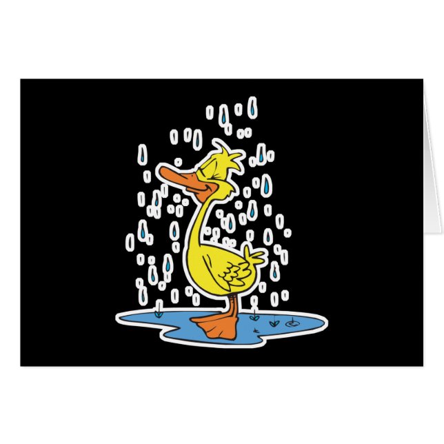 Cartão pato giro na chuva (Frente Horizontal)