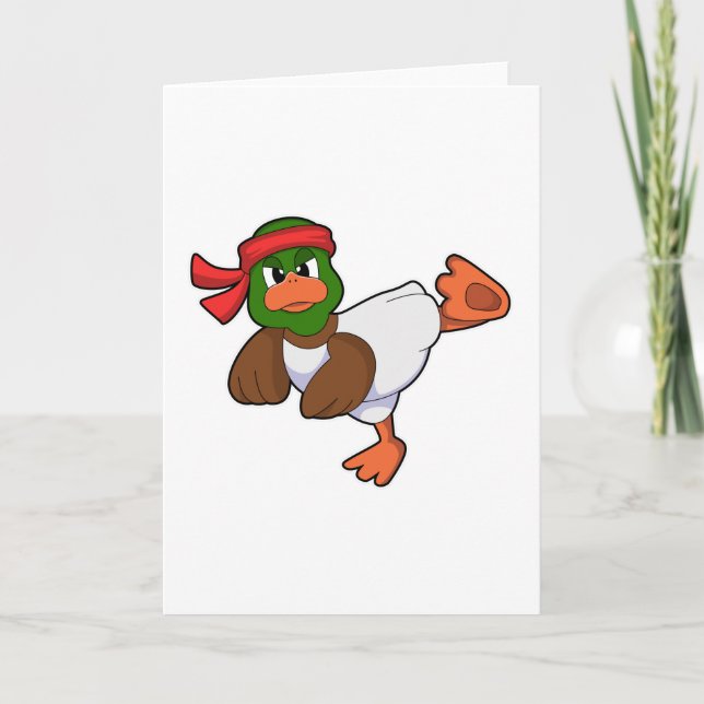 Cartão Pato nas artes marciais Caratê (Frente)