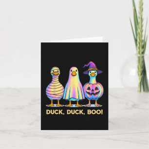 Cartão Pato Pato Pato Dia de as Bruxas engraçado Figurino