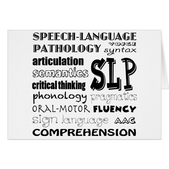 Cartão Patologista da língua do discurso (Frente Horizontal)