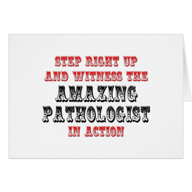 Cartão Patologista Incrível Em Ação (Frente Horizontal)
