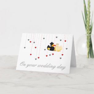 Cartão Patos 3 do casamento