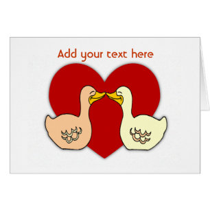 Cartão Patos de Amor
