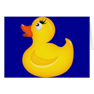 Cartão Patos de borracha amarela