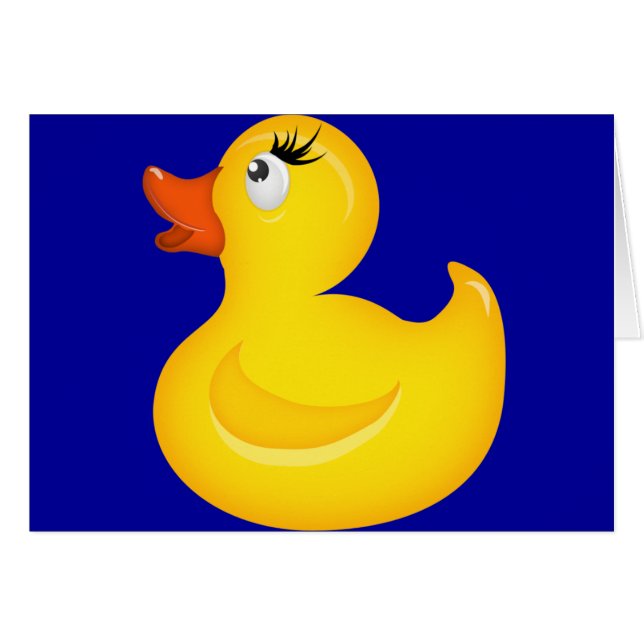 Cartão Patos de borracha amarela (Frente Horizontal)