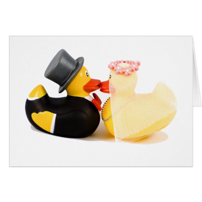 Cartão Patos de casamento (Frente Horizontal)