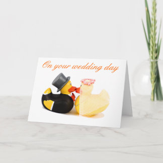 Cartão Patos de casamento