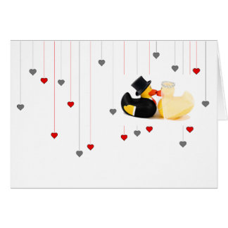 Cartão Patos de casamento 2