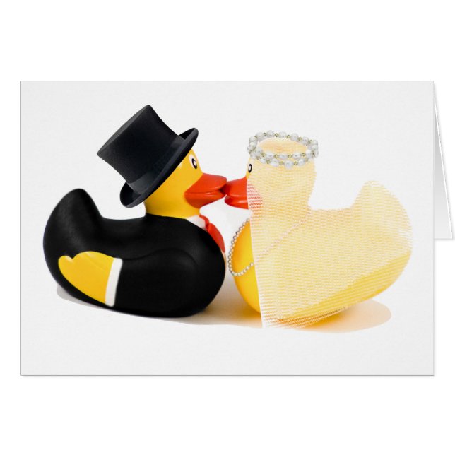 Cartão Patos de casamento 2 (Frente Horizontal)