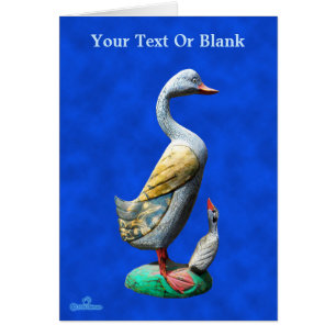 Cartão Patos De Madeira Atingidos