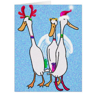 Cartão Patos de Natal