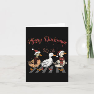 Cartão Patos de Natal Felizes Ducksmas Engraçados Animais
