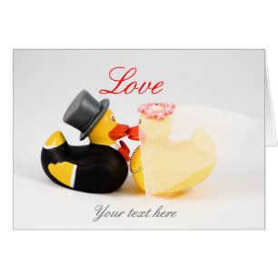 Cartão Patos do casamento