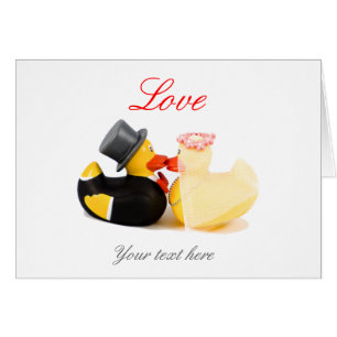 Cartão Patos do casamento