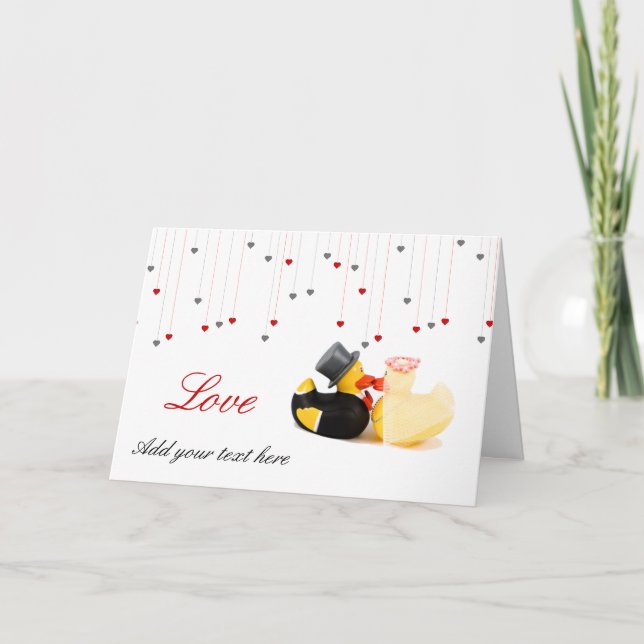 Cartão Patos do casamento (Frente)