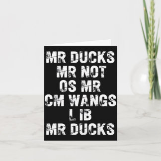 Cartão Patos M R M R Não O S M R Cm Wangs Lib M R Patos F