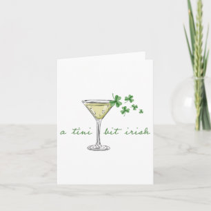 Cartão Patricks Martini Irish Baby A Tini Bit Irish L