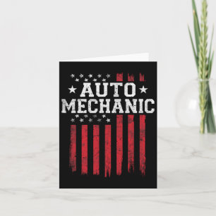 Cartão Patriota Patriótico Auto Mecânico Americano Flag U
