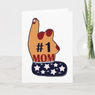 Cartão Patriotic #1 Mom