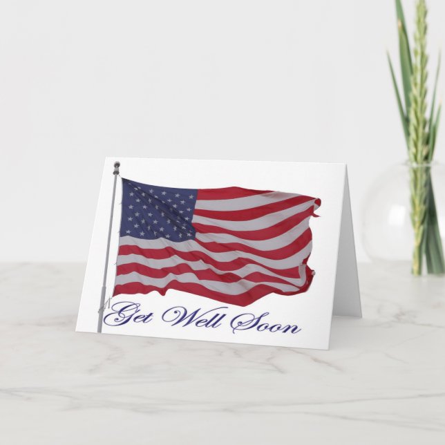Cartão Patriotic american get well card (Frente)