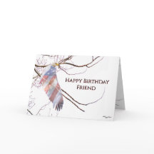 Patriotic Bald Eagle Happy Birthday