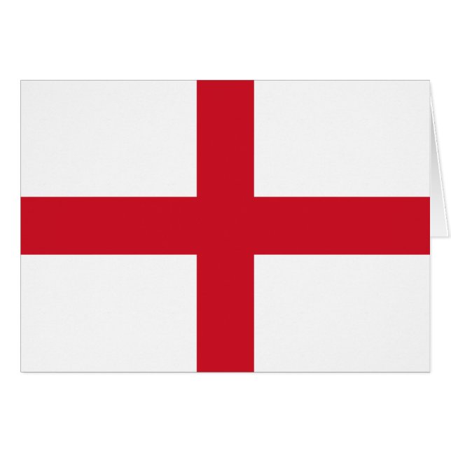 Cartão Patriotic England Flag (Frente Horizontal)
