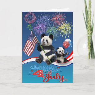 Cartão Patriotic Pandas