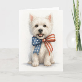 Cartão Patriotic Westie