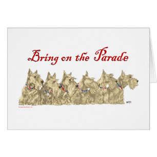 Cartão Patriotic Wheaten Scottish Terriers