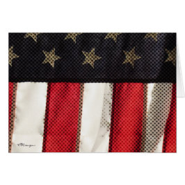 Cartão Patriótica Americana Foto Arte Vermelha Azul