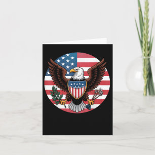 Cartão Patriótica Usa Eagle Shield American Flag 4º De Ju