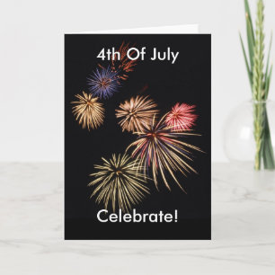Cartão Patriótico Americano Fireworks