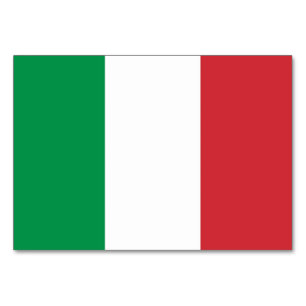 Cartão patriótico da mesa com a bandeira de Ital