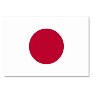 Cartão patriótico da mesa com a bandeira de Jap