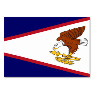 Cartão patriótico da mesa com a bandeira de Samo